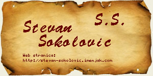 Stevan Sokolović vizit kartica